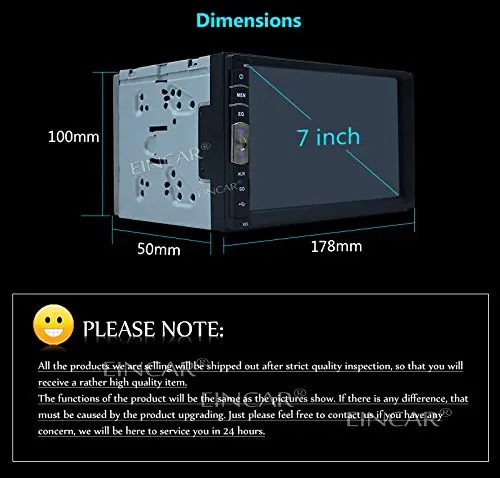 Cheap Eincar 6.5" HD 2DIN In Dash Car CD DVD Player Touch Screen Radio Stereo Bluetooth MP3 MP4 MP5 USB SD + wireless Rearview Camera 5