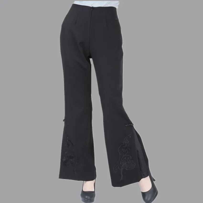 Лидер продаж черные женские брюки китайский Стиль Для женщин весна и осень брюки Размеры M, L, XL, XXL, XXXL 4XL 2991- 4