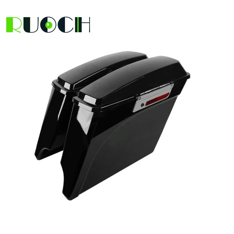 RUOCH Motorcycle Saddlebag Extended Side Bags for Harley Touring Road King Road Glide Electra Street Glide 1993-2013 1998 2002  (2)