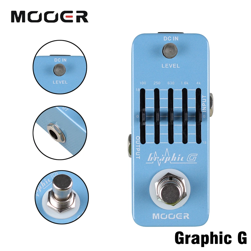 

Mooer Full Metal Shell Effects Micro Graphic G Effects 5-Band EQ Equalizer Electric Guitar Effect Pedal