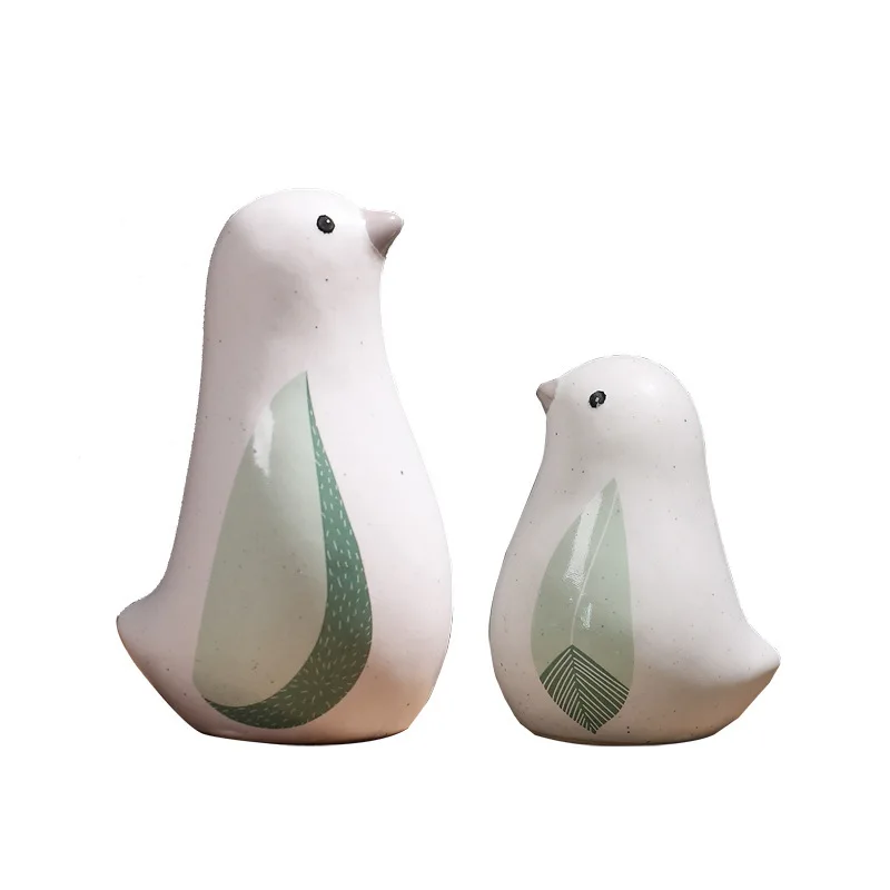 

New Arrival Nordic Creative Ceramic Bird Figurines Home Decoration Accessories Party Crafts Animal figure Living Room Ornaments