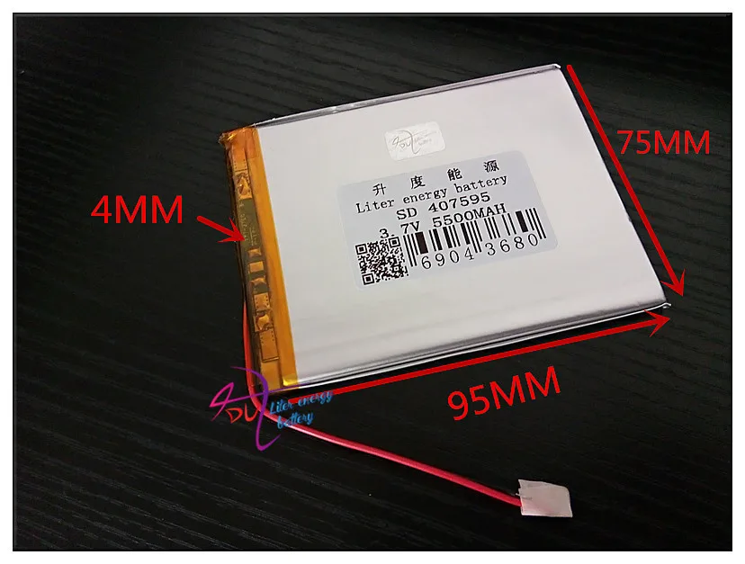 407595 5500 мАч литий-ионный аккумулятор для планшетного ПК 7,8, 9 дюймов планшетный ПК 3,7 в полимерный литиевый аккумулятор высокого качества