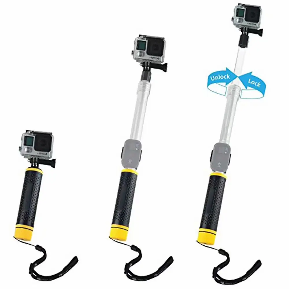 

Floating Extension Pole for GoPro 1 2 3 3+ 4 SJCAM Cameras(Transparent)