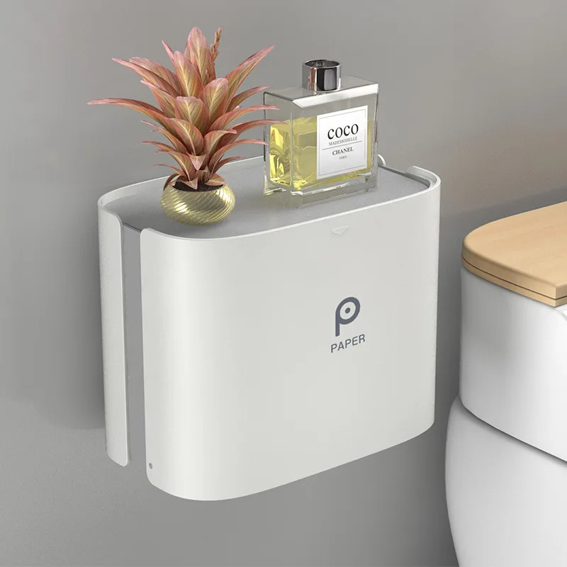 BAISPO портативный держатель туалетной бумаги гигиенический бумажный диспенсер товары для дома, ванной настенный ткань для ванной коробки - Цвет: Gray