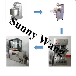 Бесплатная доставка Электрический тестомеситель + тестокруглительная машина + машина для пиццы в рожке + печь для пиццы + рекламный рожок