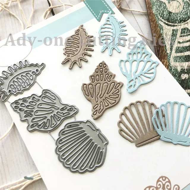 

Sea Shells Element 128*58mm Metal Cutting Dies Scrapbooking for Card making DIY Embossing stencil Cuts New Craft Die 2019