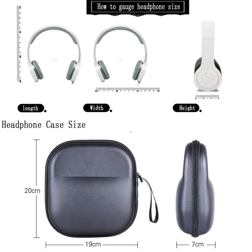 POYATU Headphones Case For Beats Solo HD Headphone Case Hard For Solo 2 Solo3 Wireless Beats EP Mixr Headphones Case Bag Cover  (10)