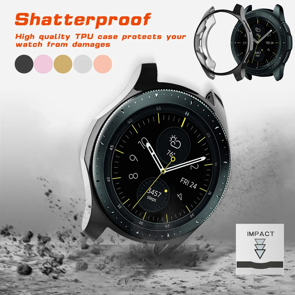 

Ultra-thin TPU Plating Protection Case Cover For Samsung Galaxy Watch 42mm/46mm Replacement Wristband Strap Watch Accessories