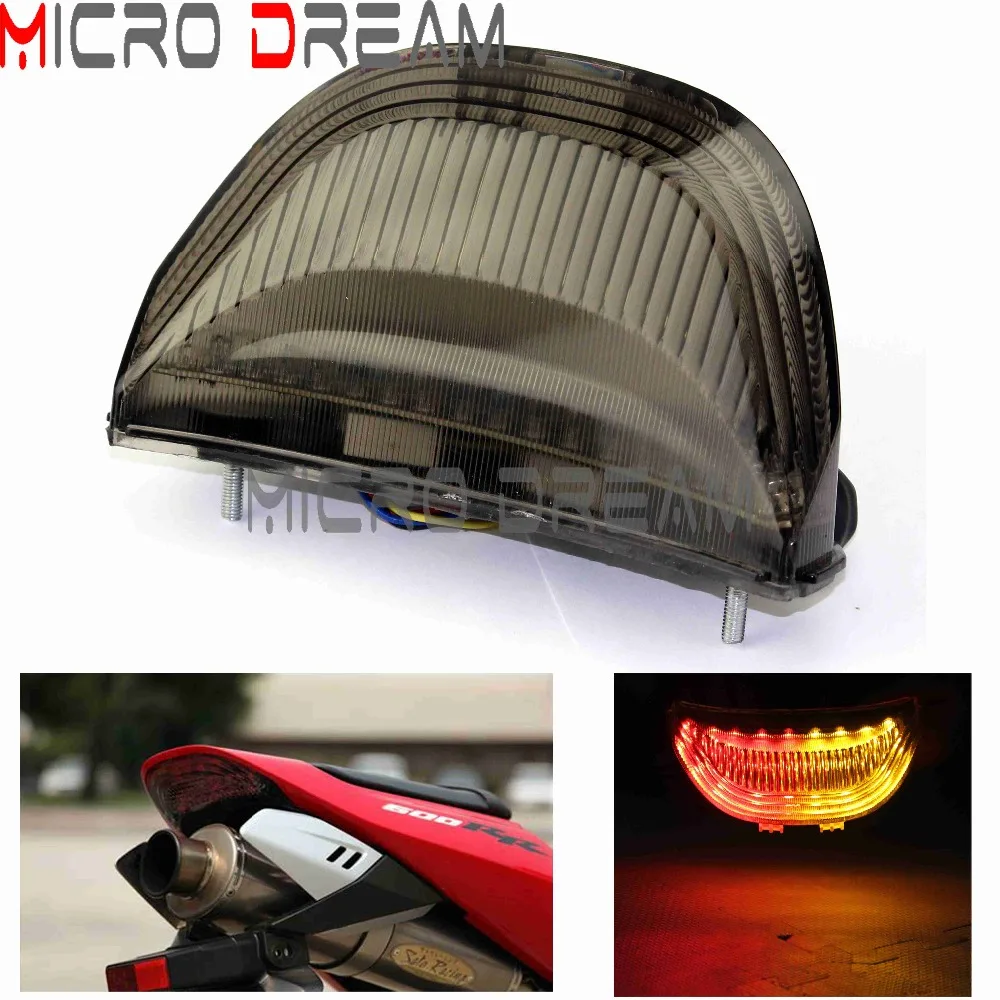 

Motorcycles Rear Integrated Indicators Smoke LED Taillights Brake Turn Signal Lamp For 2003-2007 Honda CBR600RR CBR1000RR