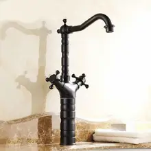 Черный 2 стороны латунь Кухня смеситель раковина тщеславия кран Для ванной кран смесителя gx1541