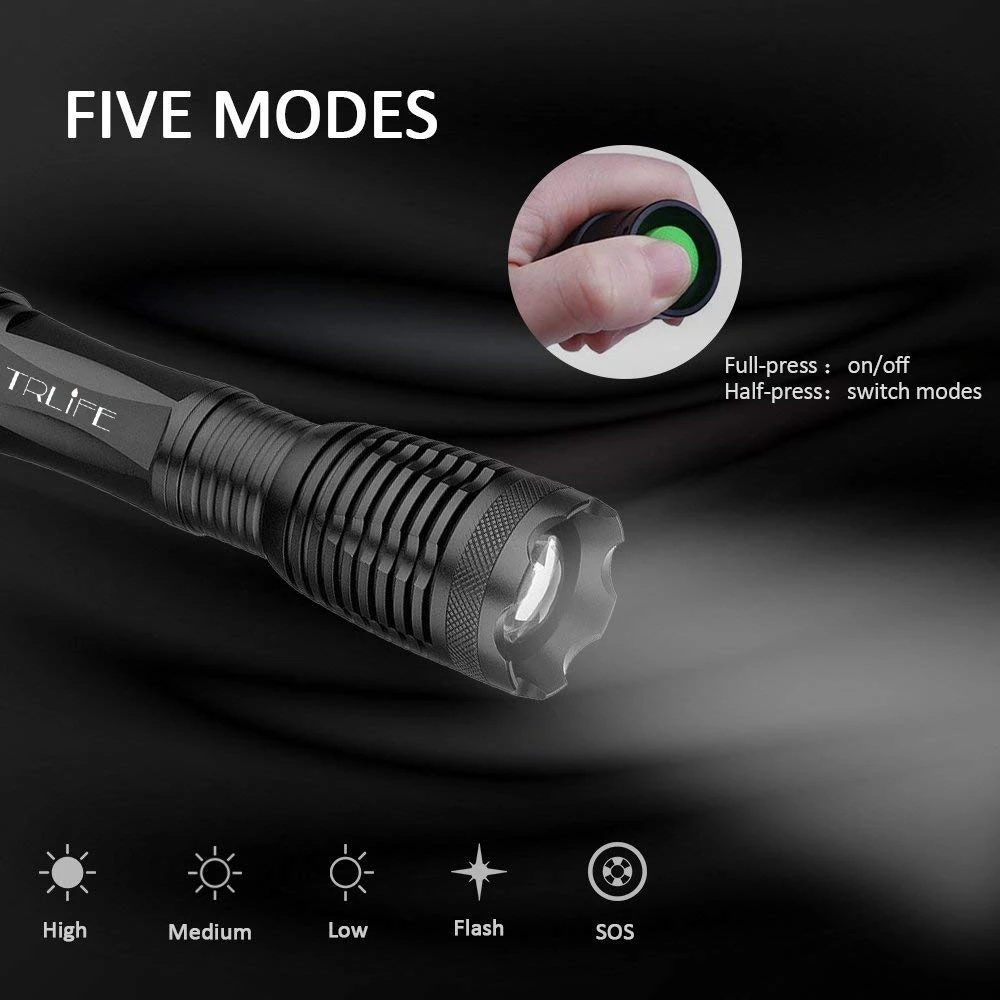 Clearance Bicycle Light 8000 Lumens 5 Mode 2 T6 LED cycling Front Light Bike light Lamp Torch Waterproof cycling light+Bick clip 3