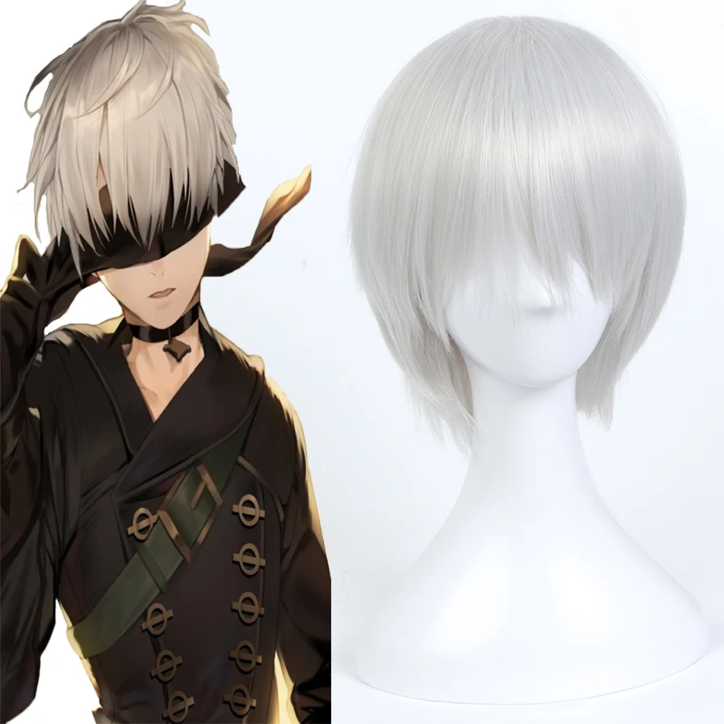 Game NieR:Automata Cosplay Wigs YoRHa No.9 Type S Wig Heat Resistant Synthetic Hair Halloween Party 9S | Тематическая одежда и