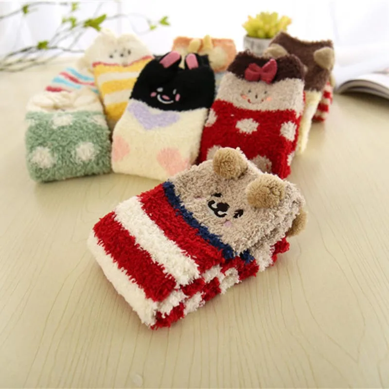 [COSPLACOOL] зимние милые носки для подарков на Рождество для женщин мультфильм животное лось Meias узоры в виде овцы, панды забавные носки теплые Kawaii Sox Calcetines