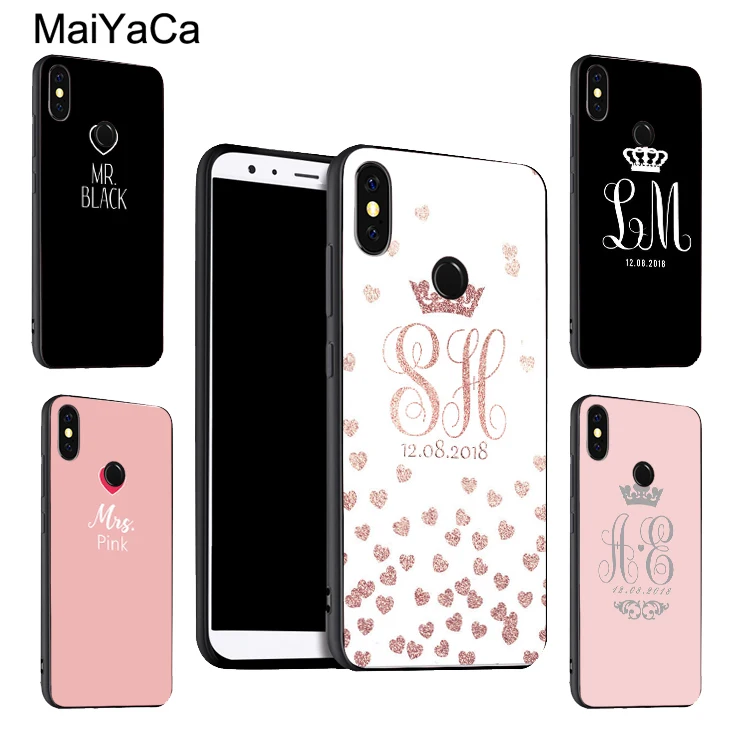 

MaiYaCa PERSONALISED WEDDING BRIDE Phone Case For Xiaomi Redmi 5 Plus S2 6A Note 5 Pro 7 5A 4X Mi 8 6X A2 6 9 Max 3 2 Mix 2s F1