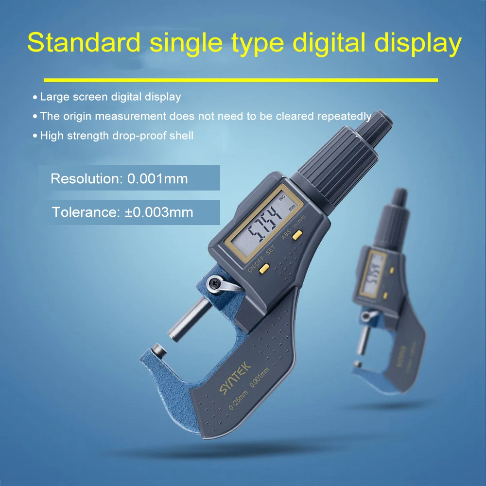 0,001 мм Цифровой наружный микрометр 0-25 мм 25-50 мм 50-75 мм 75-100 мм Электронный микрометр Калибр метр микрометр карбид