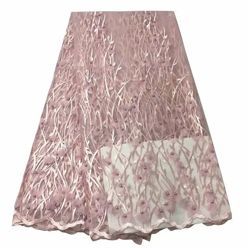 Новый стиль африканская кружевная ткань для aso ebi оранжевый кремовый желтый