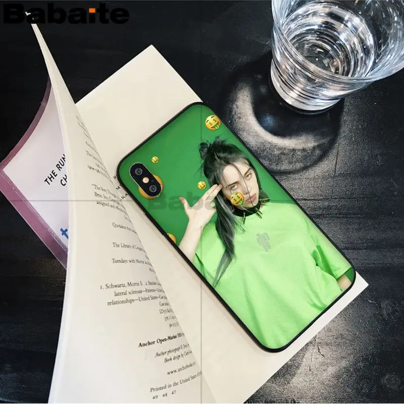 Babaite Billie Eilish Новинка чехол для телефона Fundas чехол для Apple iPhone 8 7 6 6S Plus X XS MAX 5 5S SE XR мобильных телефонов