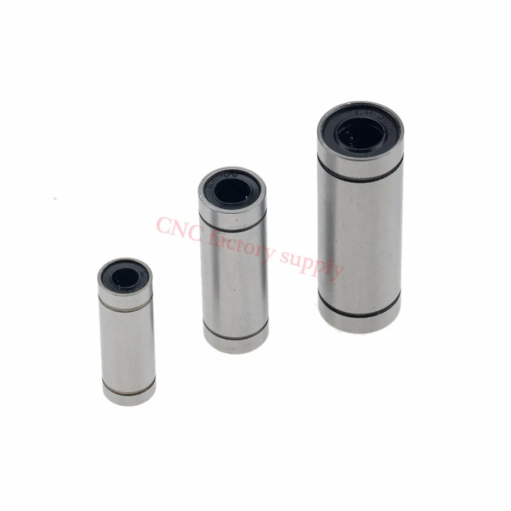 10 قطعة/الوحدة LM8UU LM10UU LM16UU LM6UU LM12UU LM3UU الخطي البطانة 8mm CNC المحامل الخطية ل قضبان بطانة السكك الحديدية الخطية أجزاء عمود