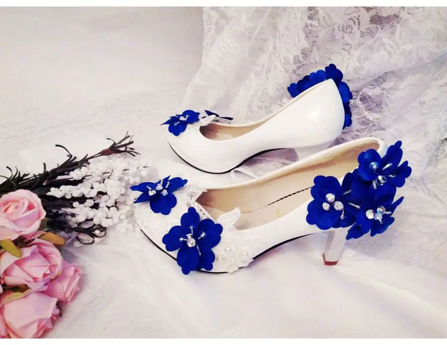high heels with flowers on them