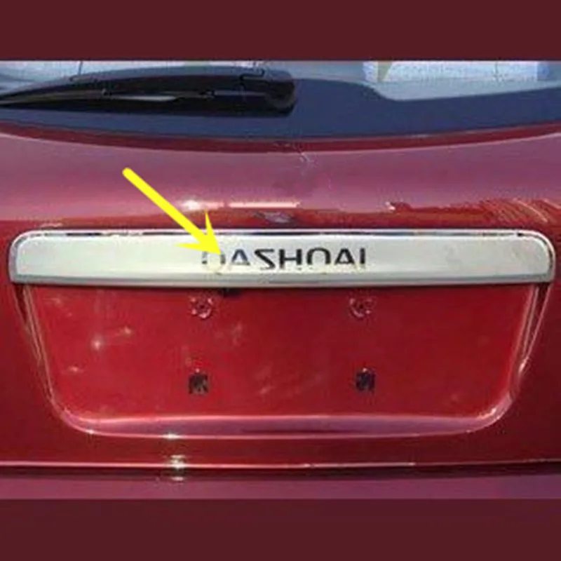 

FOR NISSAN QASHQAI j10 High quality STAINLESS STEEL TAILGATE BOOT REAR DOOR GRAB HANDLE TRIM COVER 2008-2013 car accessories