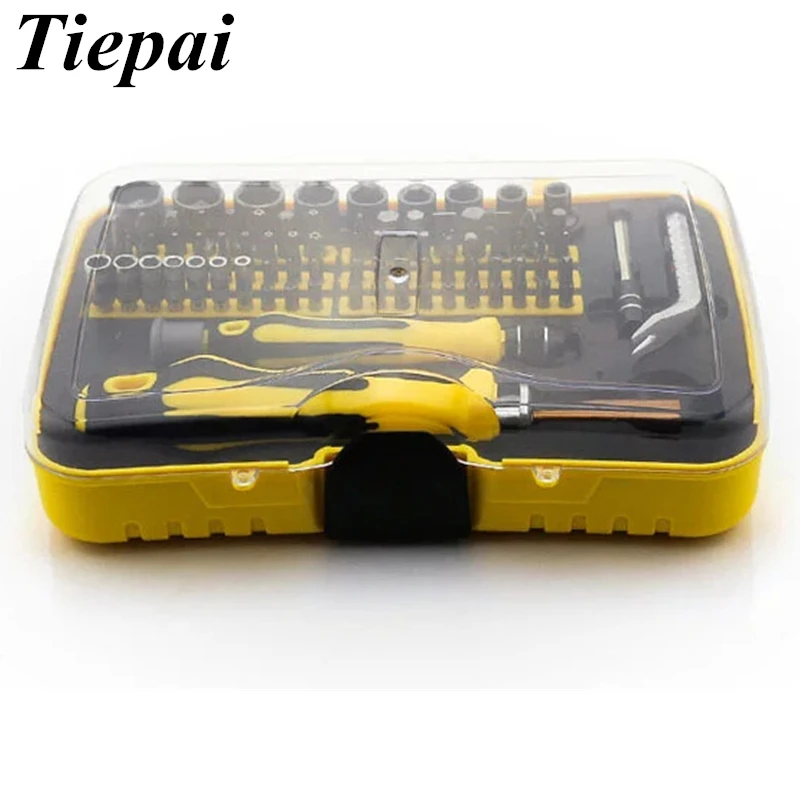 

Tiepai 70 in 1 Professional Screwdriver Set Auto and Homeowner's Tool Kit For IPhone Cameras Watches Small and Large Appliances