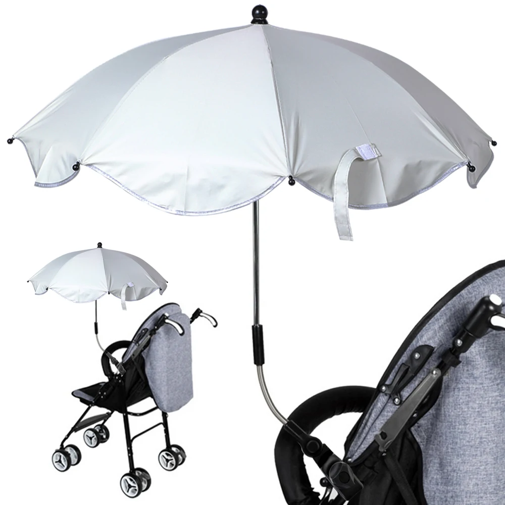 Регулируемая, для прогулок с малышом зонтик солнцезащитный навес стрейч подставка держатель 360 градусов коляска Зонты детская коляска аксессуары - Цвет: 7