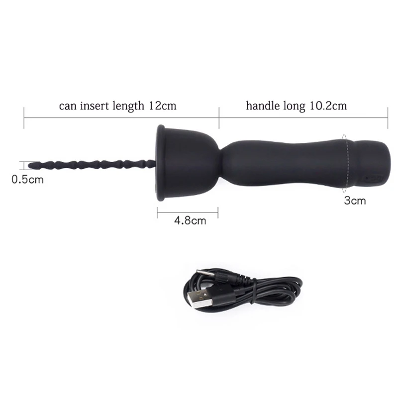 USB carga macho uretral sonido dilatador vibratorio pene enchufes glans manga silicona uretra sonid