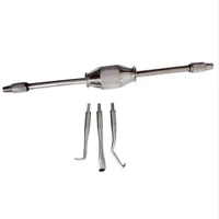 1 набор из нержавеющей стали стоматологический инструмент для удаления короны автоматический ручной инструмент для коронок с 3 наконечниками нажмите кнопку - изображение