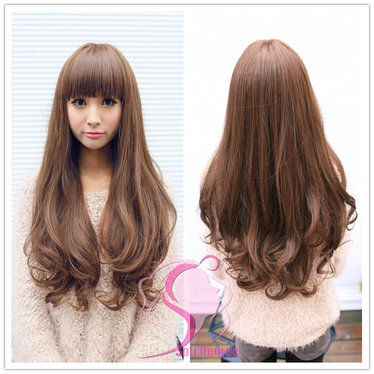 新しいスタイルレディース女の子人気セクシーロングファッションフルウェービーヘアウィッグかつら4色 無料プレゼントヘアネットブラックとブラウン 送料無料 Hair Wigs Wavy Hair Wigfashion Wig Aliexpress