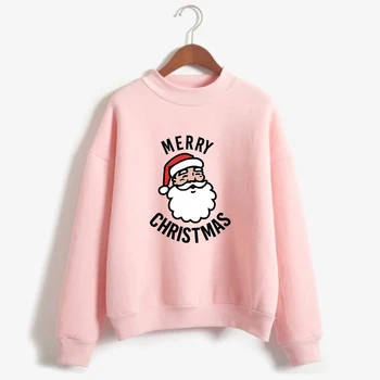 

Christmas autumn and winter round neck printed letters loose casual hooded Sweatshirt couple student wear
