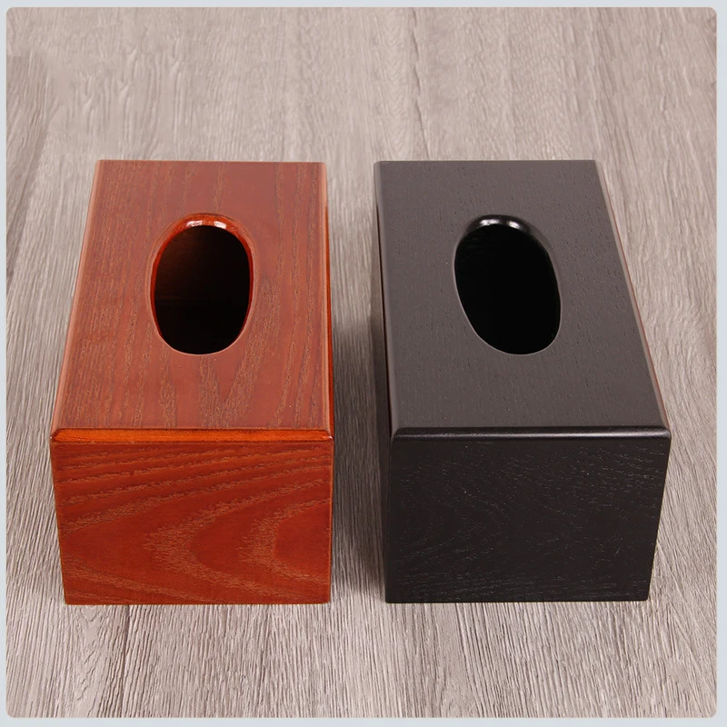 

Natural Retro Wood Tissue Box Paper Napkin Rectangle Handmade Gift Original Grain Storage Removable for Fashion Home Decoration