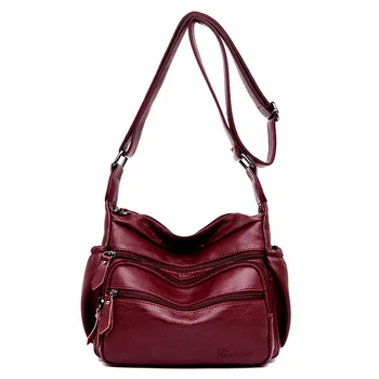 

New Shoulder CrossBody Bags For Women Hobos Genuine Leather Women's Handbags Women Messenger Bags Lady Bolsas Feminina