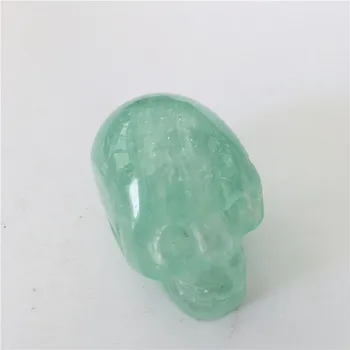 

NEW! 80g Natural Green fluorite crystal crystal carving skull healing cluster by hand