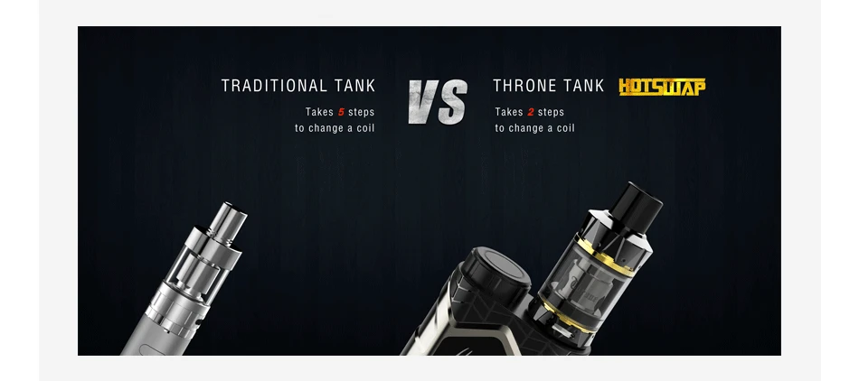 Vaptio Wall Crawler 80W TC Kit with Throne Tank