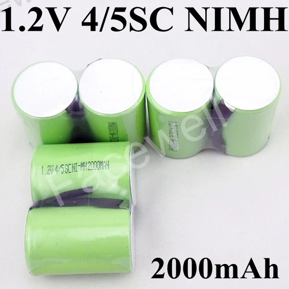 6 шт. батарея 4/5 SC 1,2 в 2000 мАч Перезаряжаемые Ni-MH sc батареи 4/5 sub c батареи 1,2 в nimh для 7,2 В Электроинструмент устройство rc игрушка