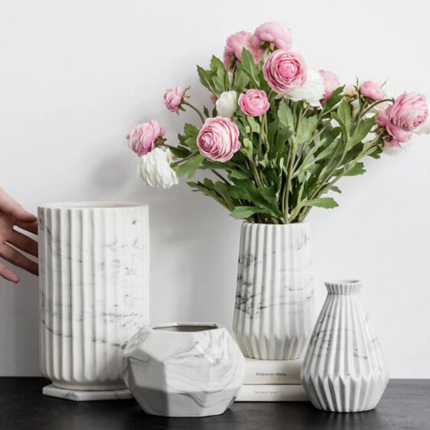 Classic White Ceramic Vase Chinese Arts And Crafts Decor Contracted Porcelain Flower Vase Creative Gift Household Decoration Vases Aliexpress