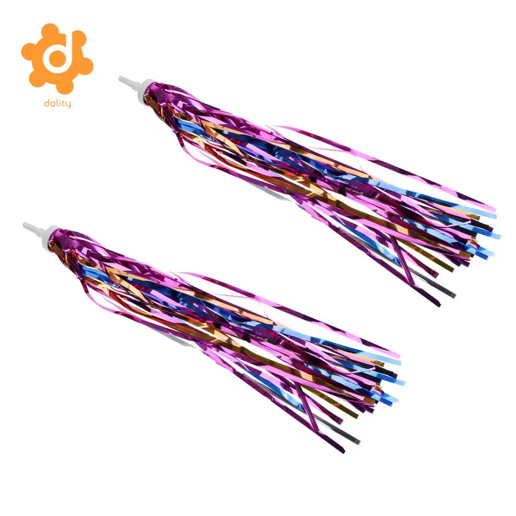 4 Pair (8Pcs) Boys Girls Bicycle Tricycle Scooter Handlebar Streamers Tassels Kids Bike Accessories Grip Decoration