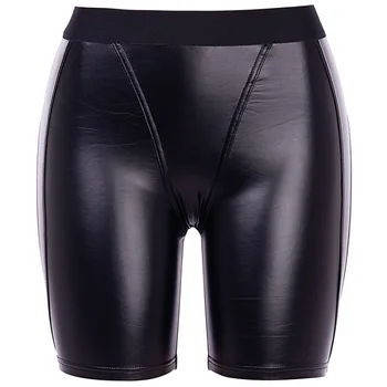 

New personality PU hips tight hips slim sexy peach hip shorts