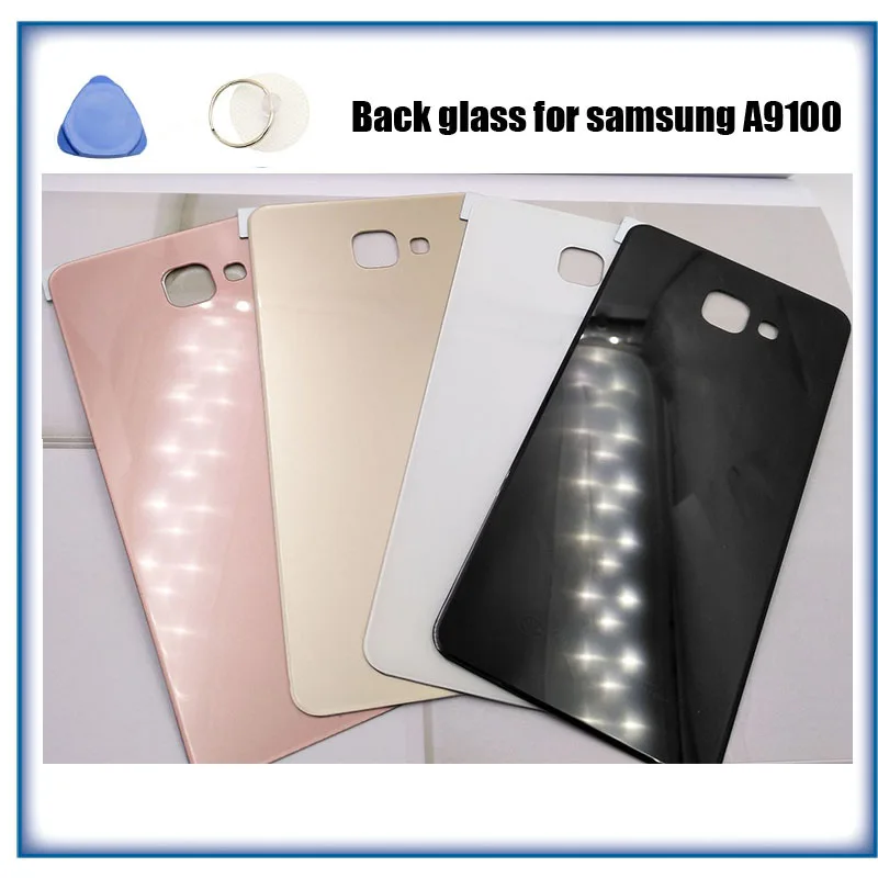 Задняя стеклянная панель для Samsung Galaxy A9 A9100 A9000 с логотипом + клейкой наклейкой и