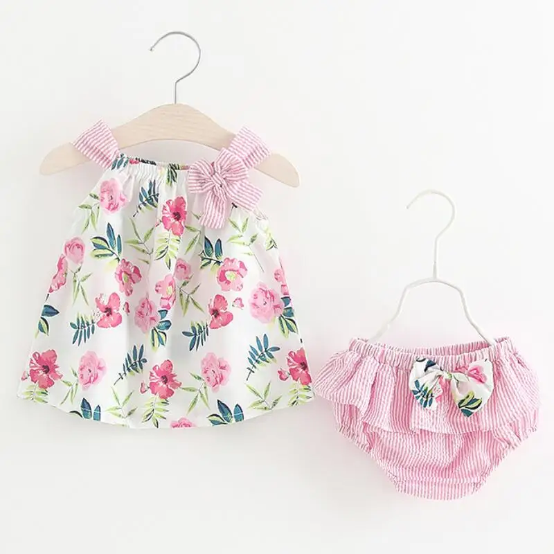 2018 Summer Baby Girls Clothes Children Strap Dress Flowers Sleeveless ...