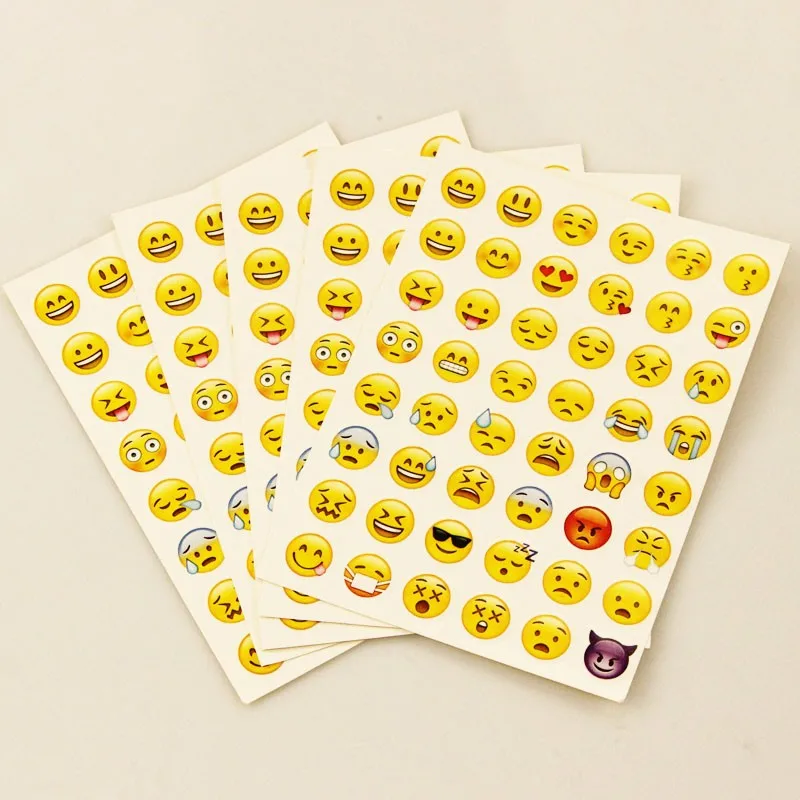 2018 Smile face stickers Emoji for notebook albums message Twitter Large Viny Instagram Classical toys 1