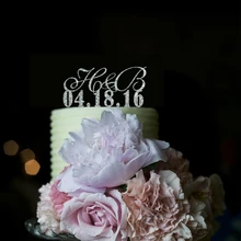 Silver Cake Toppers For Wedding Decoration Modern Toppers Personalised Unique Custom Acrylic Anniversary Cake Toppers