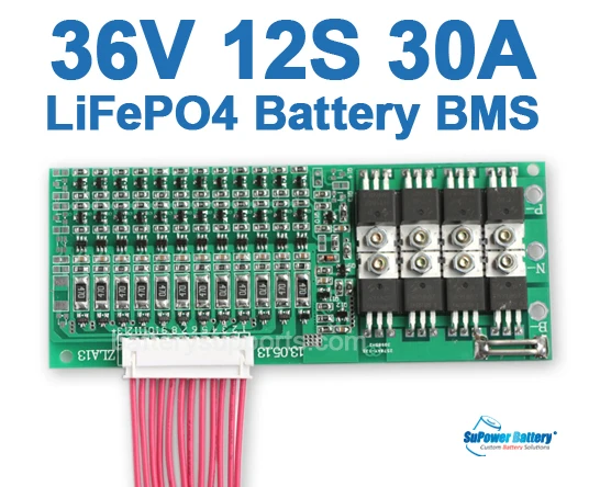SuPower 12S 3.2Vx 12 36 в 38 43 8 30A LiFePo4 LFP LiFe батарея система управления BMS балансировка PCB Чип