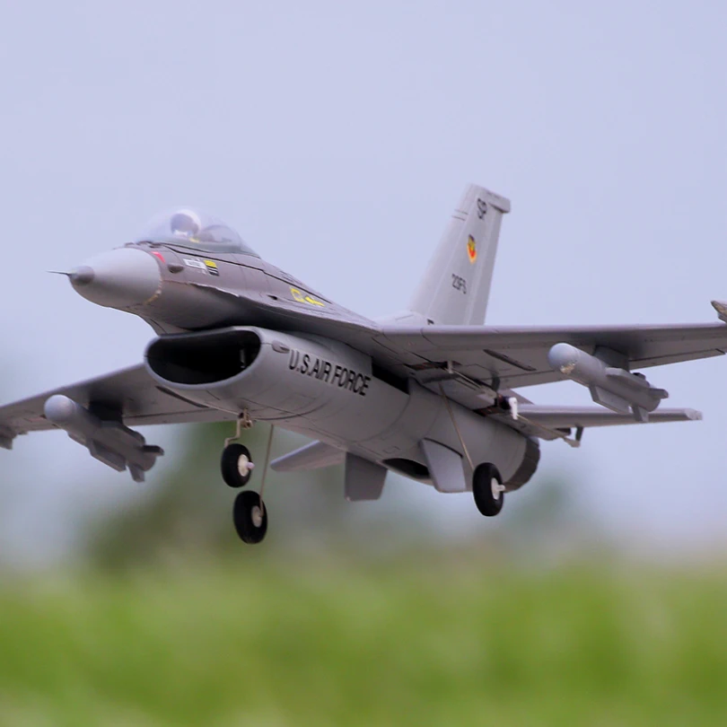 FMS 64 мм F16 F 16 V2 Falcon Ducted Fan EDF Jet Grey EPO 4S Scale RC модель самолета истребителя хобби