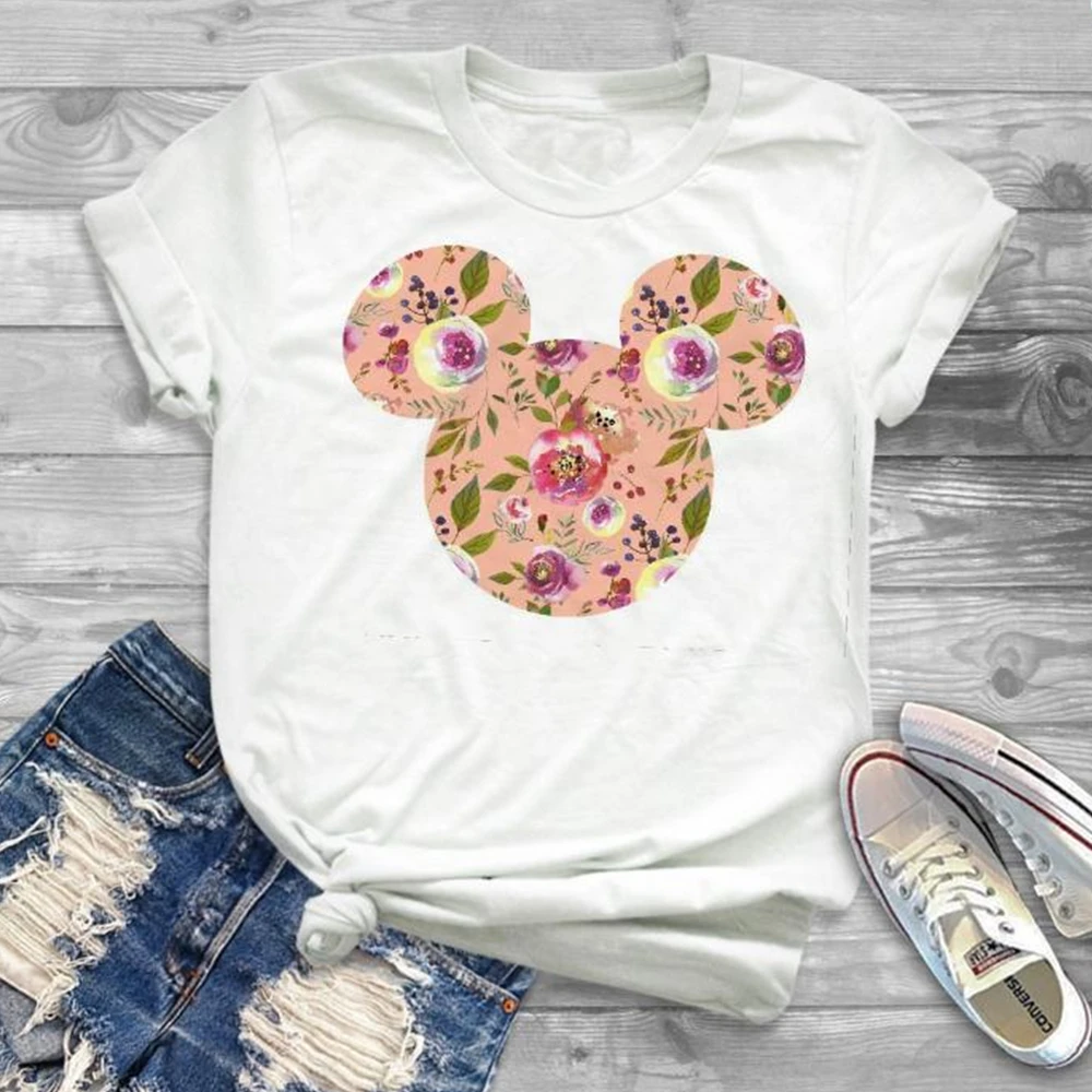 Для женщин, состоящий из футболки с изображением Минни-Маус Мышь Микки уха кофточка без рукавов футболки tumblr Hipster одинаковая футболка милые праздничные футболки