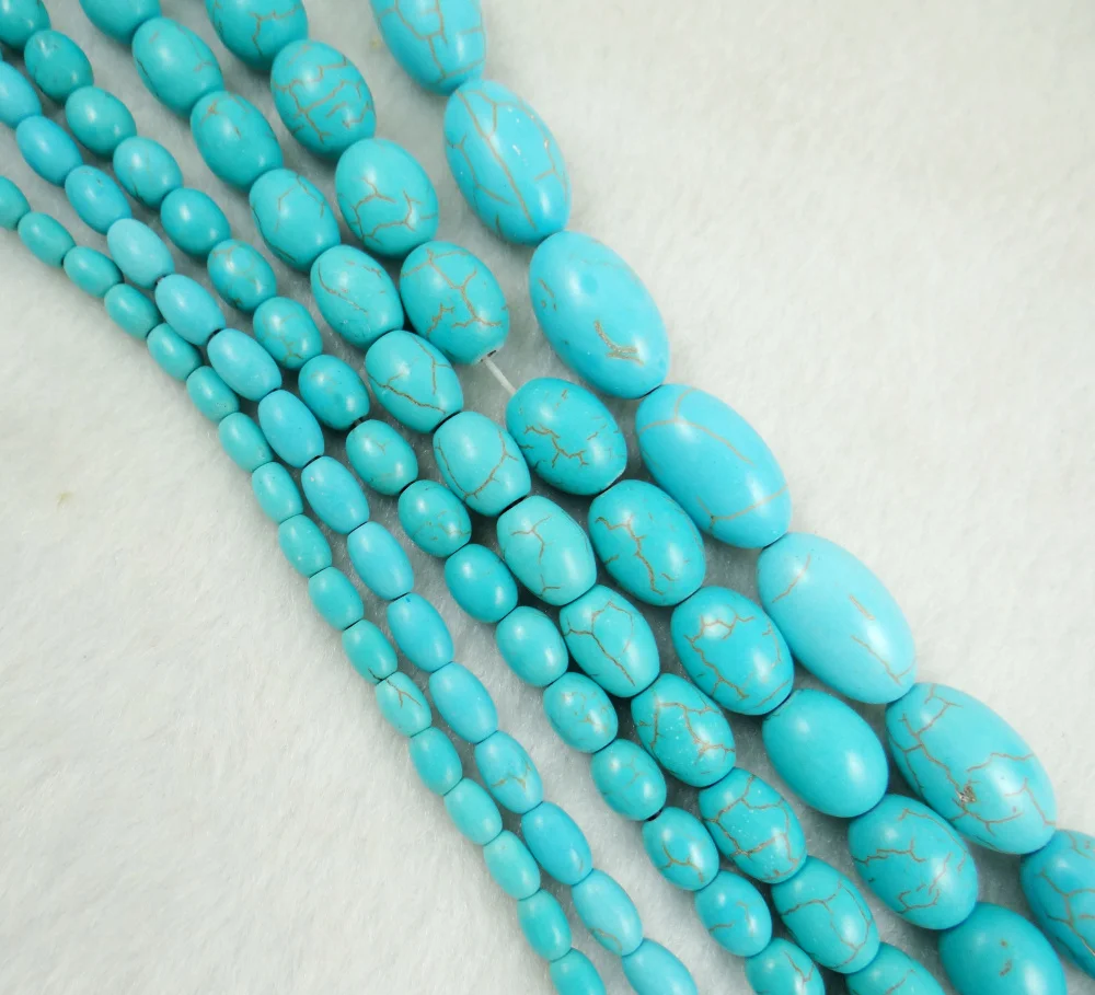 

Natural stone Oval Turquoises Beads DIY Beads For Bracelet Necklace Jewelry Making Wholesale T5