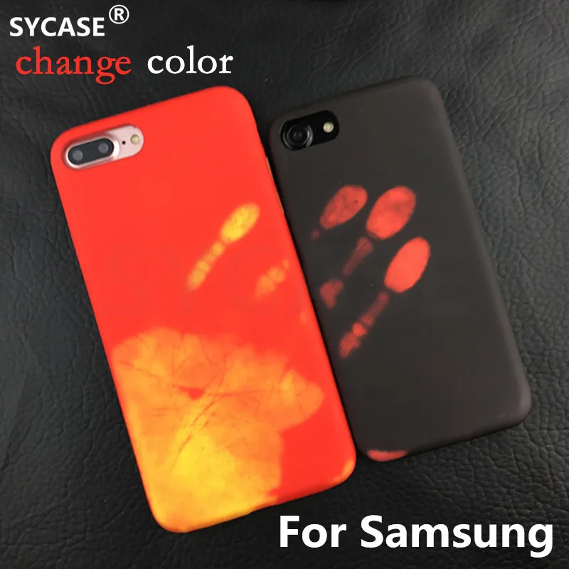 SYCASE temperature-sensitive color change For Samsung S8 S9 S10 Plus Lite S10e Note 8 9 case matte PC thermal sensor Cover | Мобильные