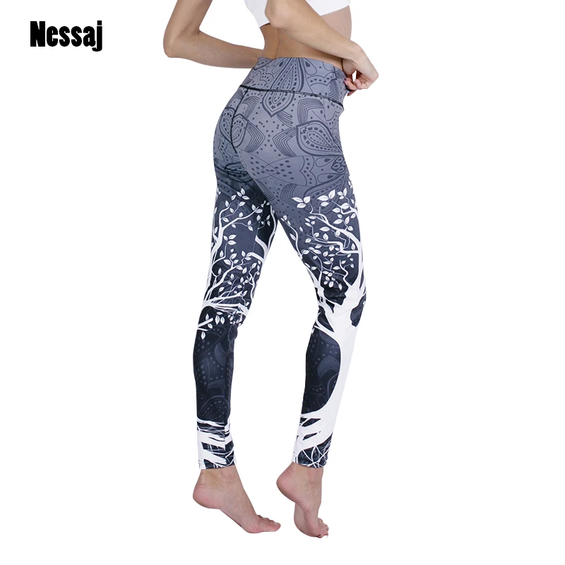 

Nessaj Fashion Tree Printed Women Leggings Polyester Jegging Adventure Time Push Up Soft Pencil Pants Female Fitness Leggings