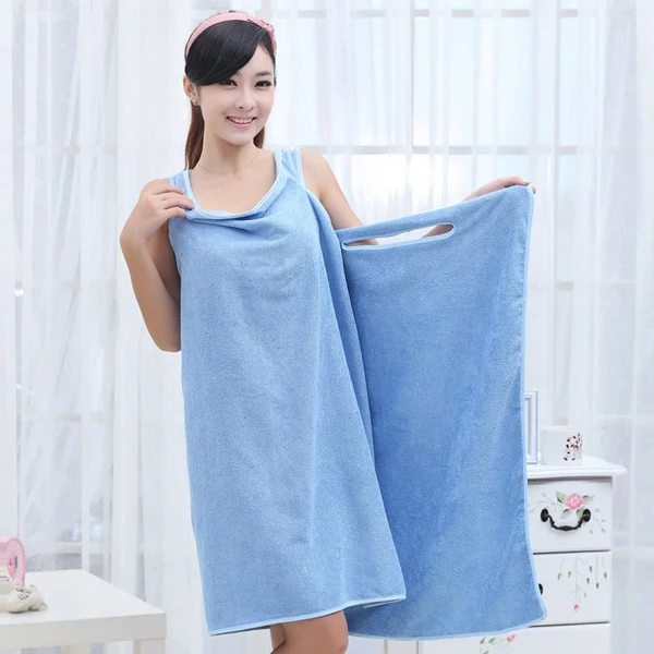 Банное полотенце s Fashion Lady Girls носимое быстрое высыхание волшебное банное полотенце пляжное спа банные халаты банная юбка - Цвет: Синий