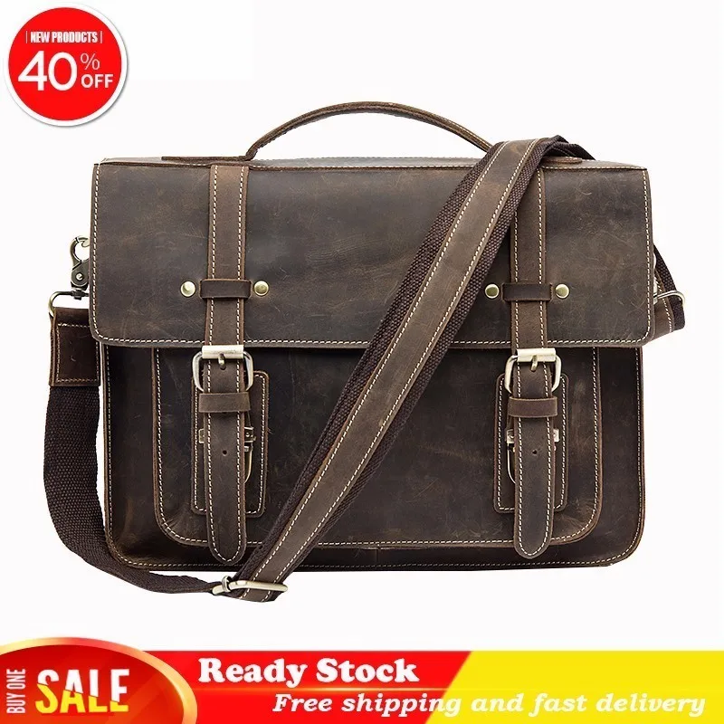 Male Briefcases Genuine Leather Luxury Brand Laptop Computer Male Briefcases Genuine Leather Luxury Brand Laptop Computer